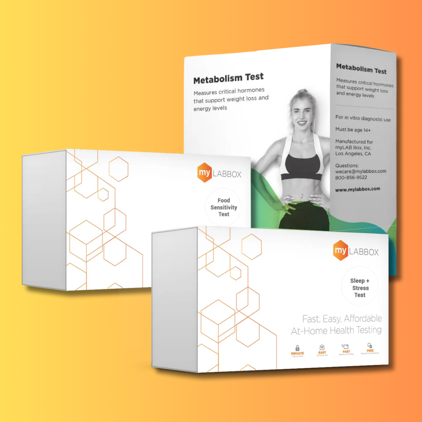 BUNDLE: Food Sensitivity + Metabolism + Sleep & Stress | At-Home Lab Test Kits