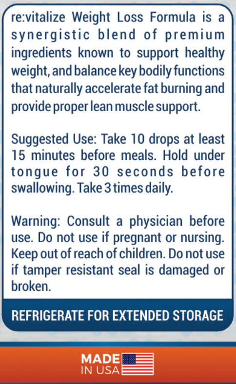 re:vitalize Weight Loss Formula | Professional Grade