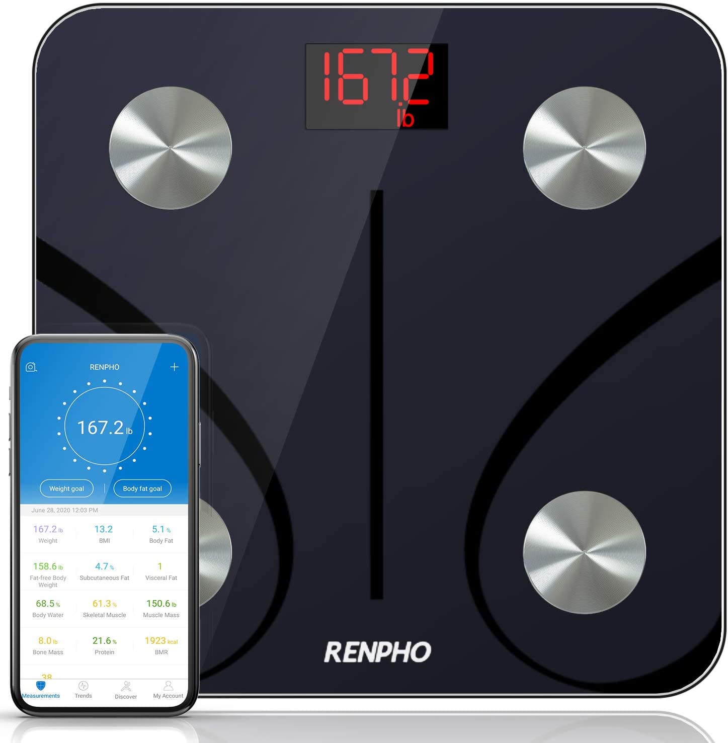  RENPHO Scale for Body Weight and Fat Percentage