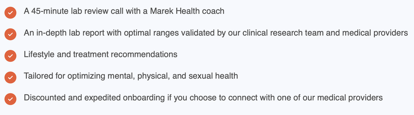 Comprehensive Lab Packages | by Marek Health